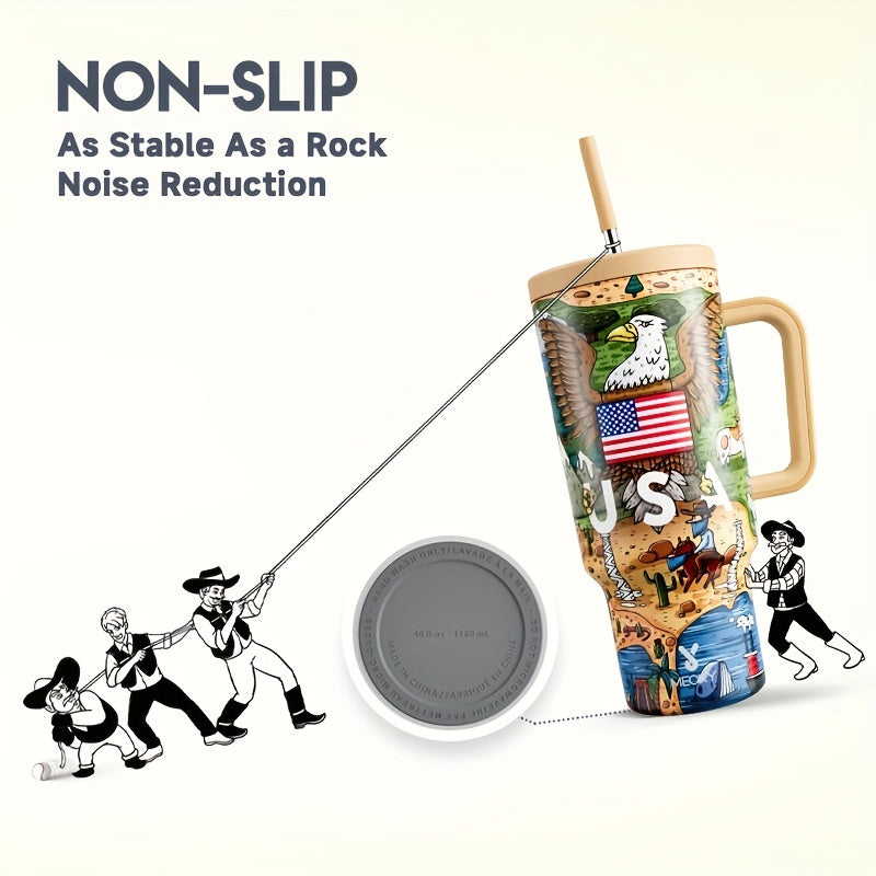 40oz Izolyatsiyalangan zanglamaydigan po'lat sayohat mug, qopqoq va qobiq bilan, issiq sovuq BPA-free