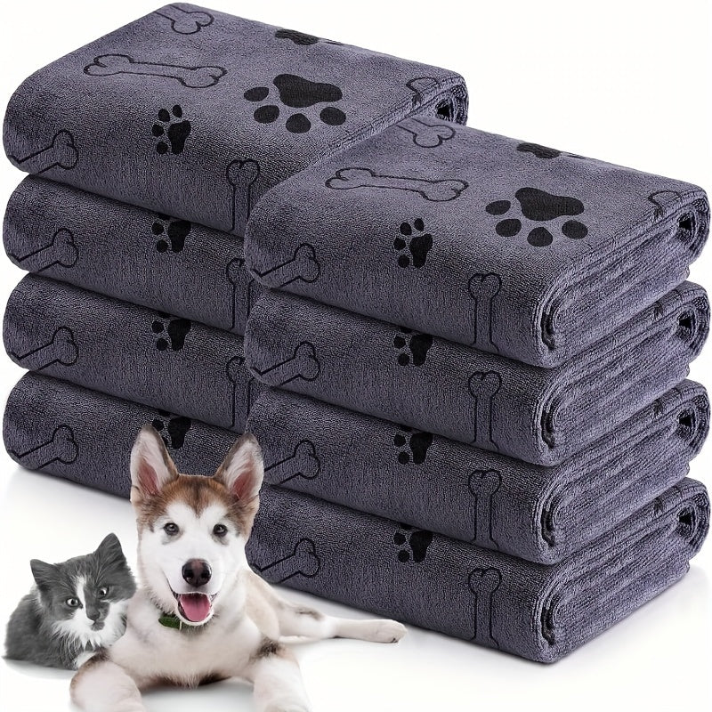 Pet Dog and Cat Bath Towel Soft Absorbent Quick-Drying Polyester