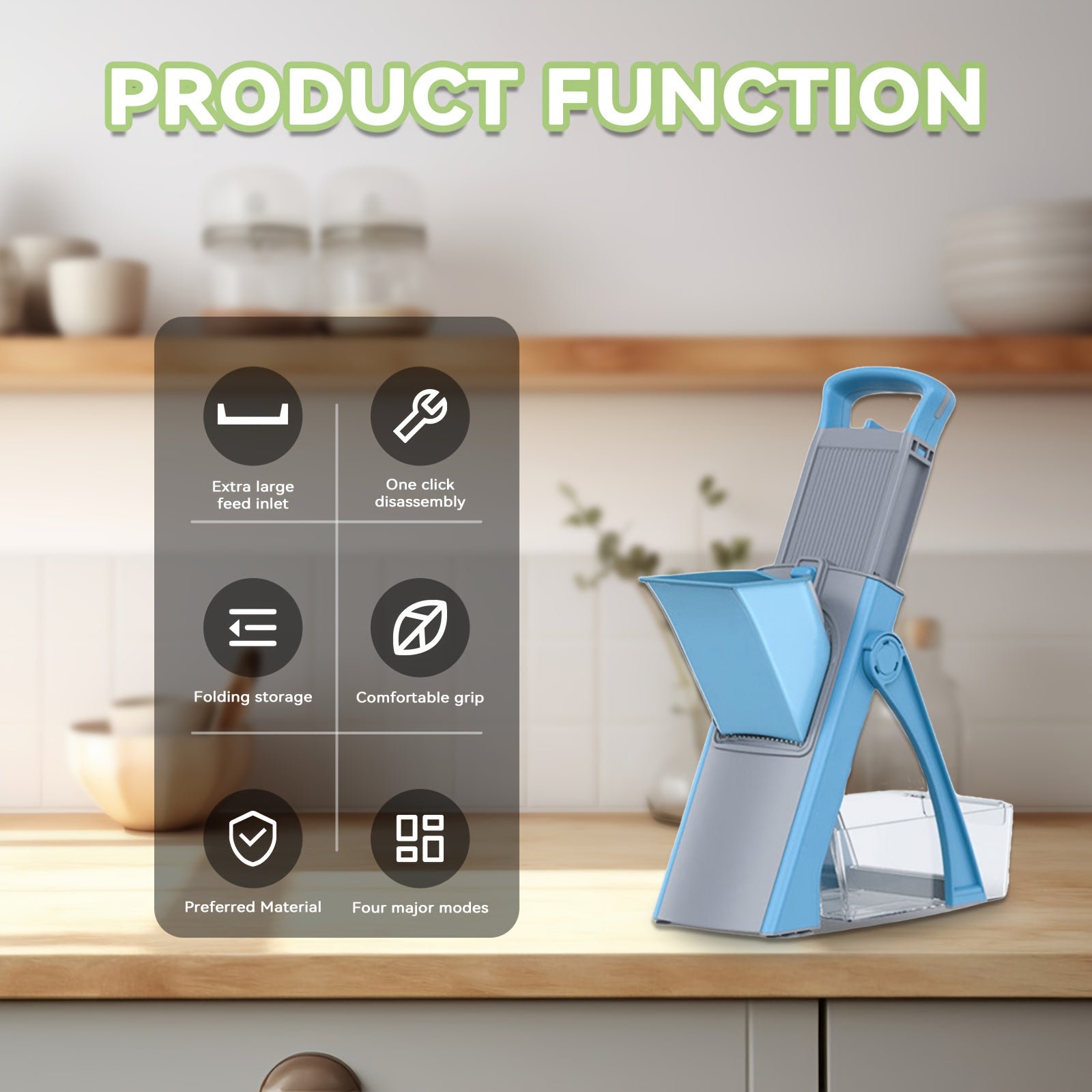 Stainless Steel Manual Mandoline Slicer for Vegetables and Fruits Easy to Clean