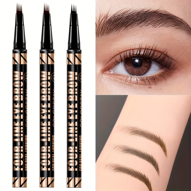 Women's Waterproof Eyebrow Pencil with Precise Tip, Long-Lasting, Black