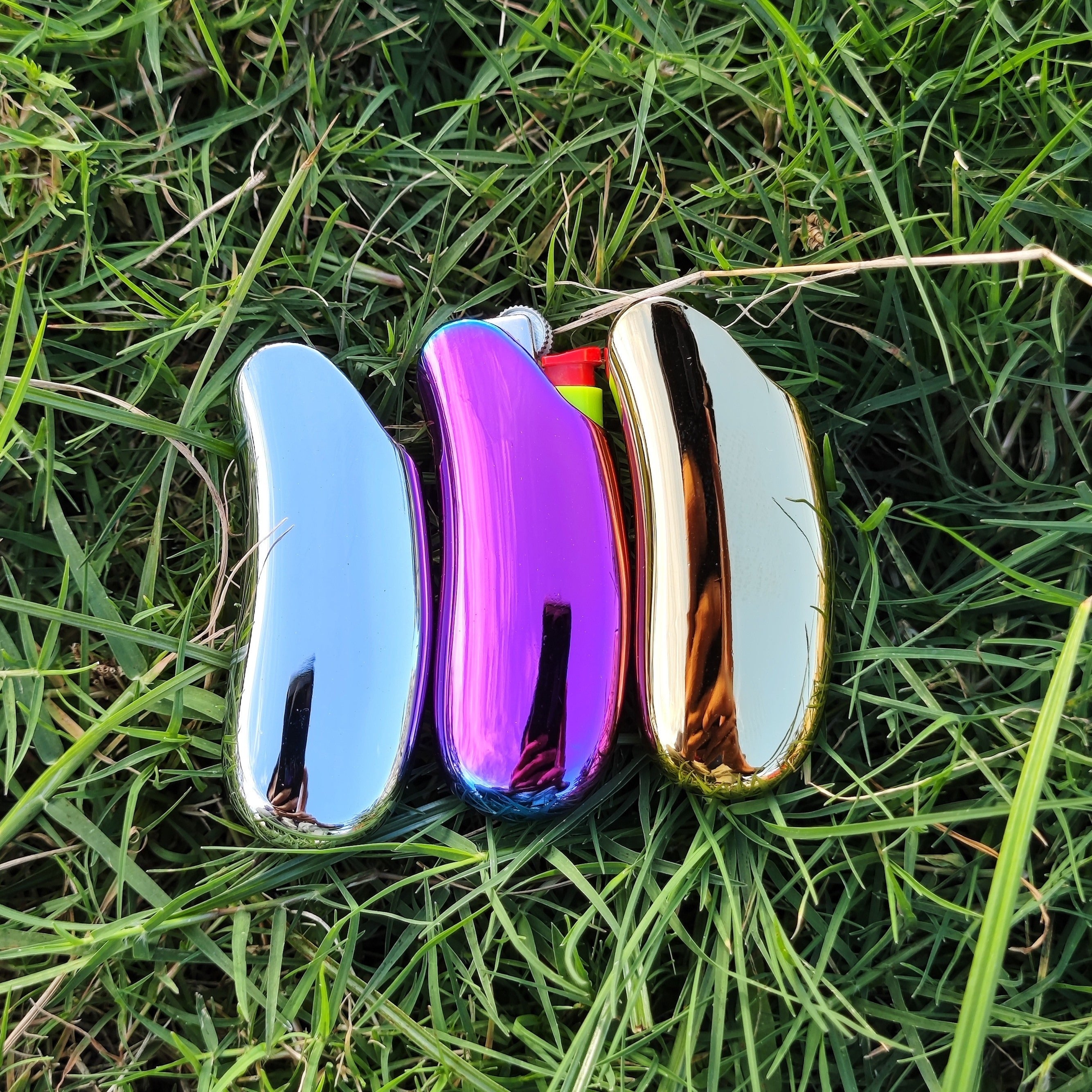 Men's Metal Lighter Cover Sleeve Pocket Elegant Silver Full Size Holster