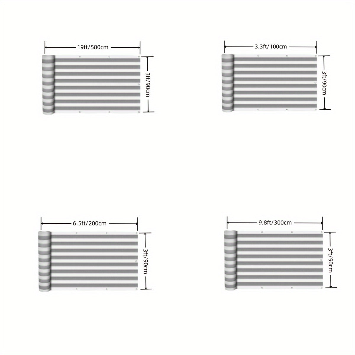Plastic Balcony Privacy Screen Fence UV Protected Weatherproof Garden Patio Apartment Mixed Color