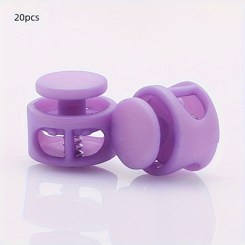 20 Pcs Color Nylon Spring Buckles for Shoes Luggage-Adjustable Buckles