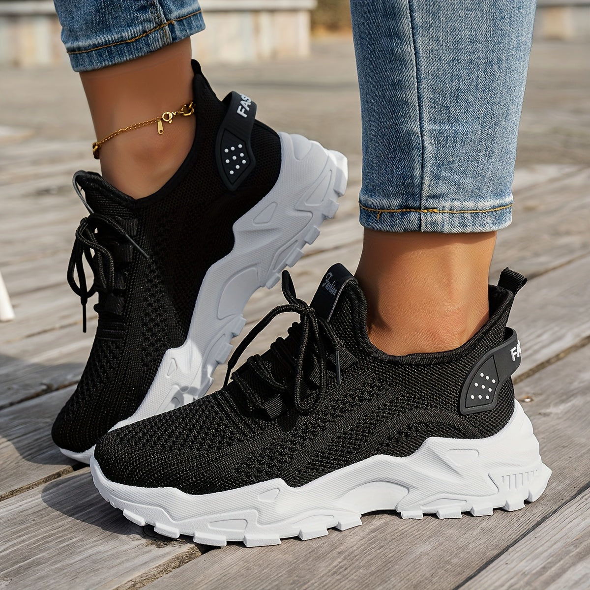 Women's White Casual Sneakers Elastic Upper Breathable Comfort Summer