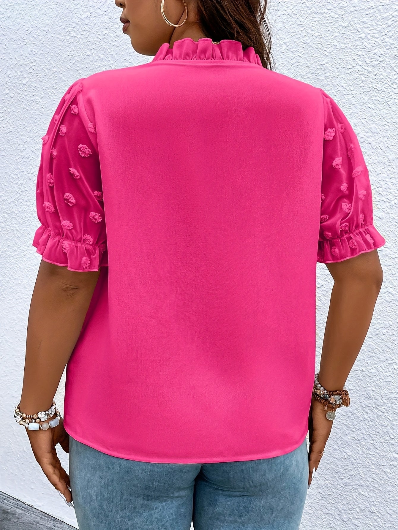 Women Plus Size Elegant Fashion Top Large Size Comfortable Black