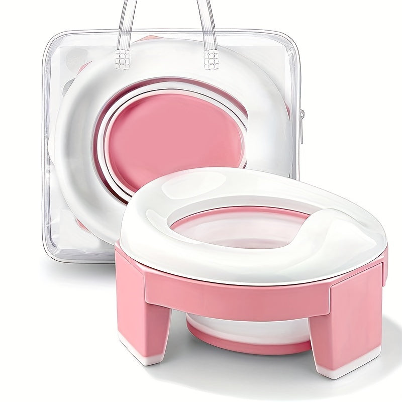 Foldable Travel Toilet Seat for Potty Training Outdoor Use Compact Portable