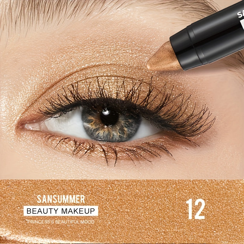 Водостойкий стик для теней с перламутровым матовым натуральным эффектом, стойкий макияж