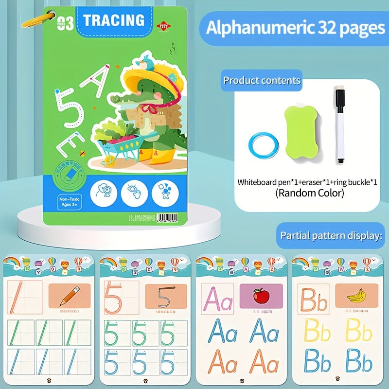 Многоразовый набор копировальных тетрадей для практики магии для тренировки контроля ручки и рисовальных упражнений.