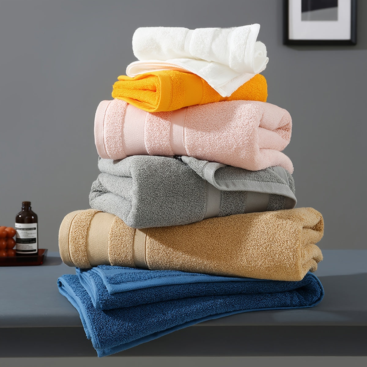 3 dona to'liq paxta hammom sochiqlari to'plami, erkaklar va ayollar uchun ideal, yumshoq, namni so'raydigan sochiqlarga muhtoj hammomlar uchun mukammal.