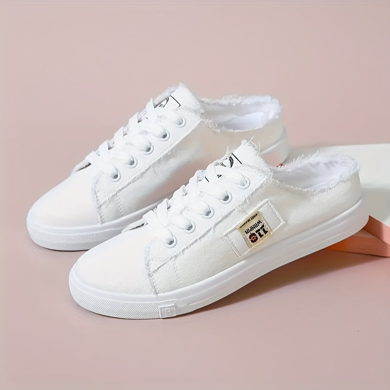 Women's Leather Flats Slip-On Lace-Up Cushioned Comfortable Casual Office Shoes