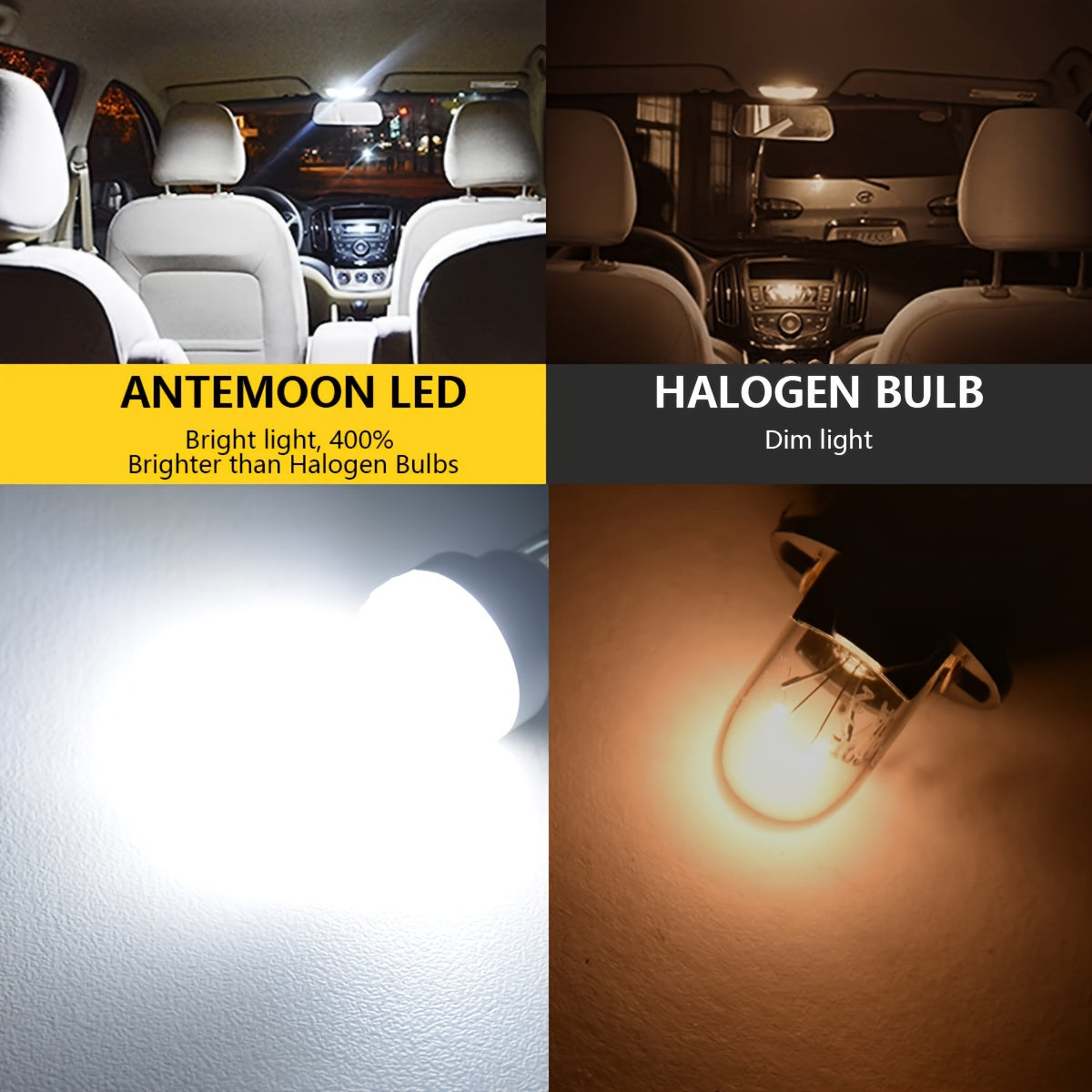 2Pcs White LED T10 Canbus Car Bulb Error-Free Side Marker Number Plate Interior