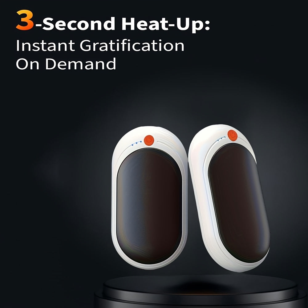 Rechargeable Hand Warmers 2-Pack with USB Charging, 3 Heat Levels, Portable
