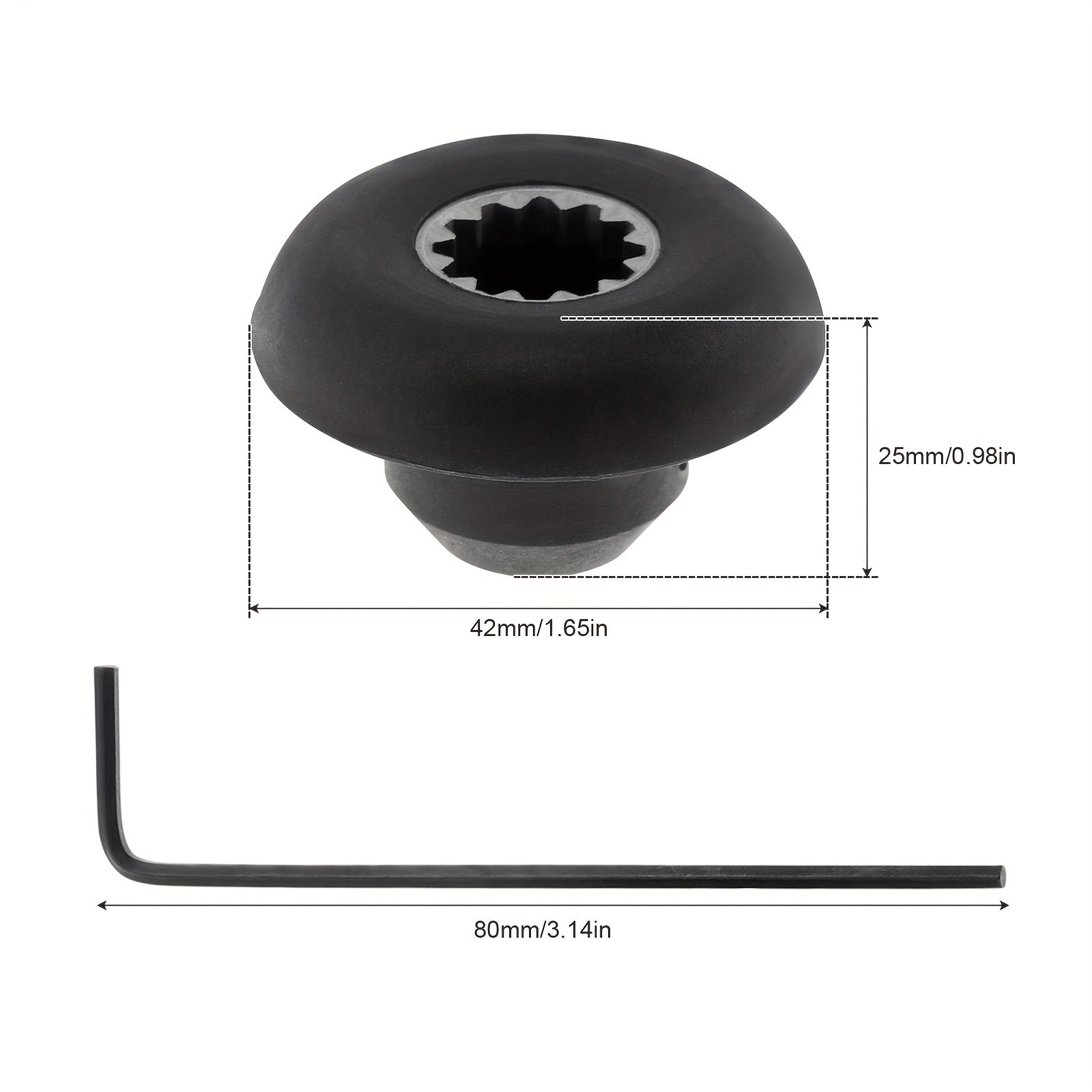 Replacement Drive Socket Kit for Vitamix 5000 5200 6300 Models Black Mushroom Head Wrench Reusable Tool