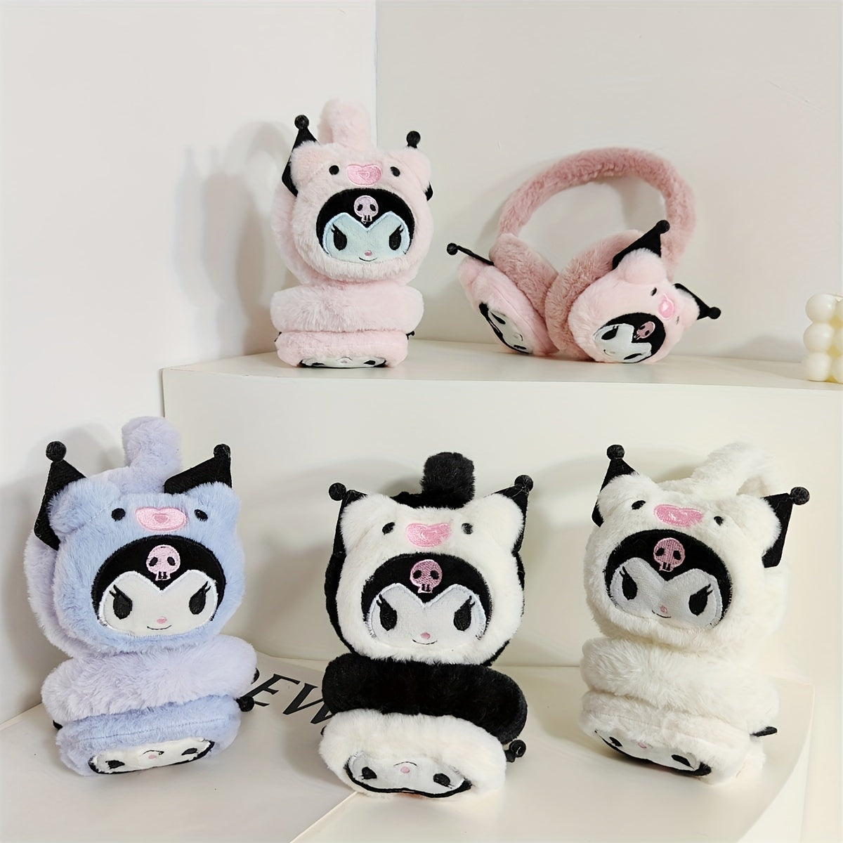 Plush Earmuffs for Cold Weather, Cartoon Style, Warm and Cute Ear Protection