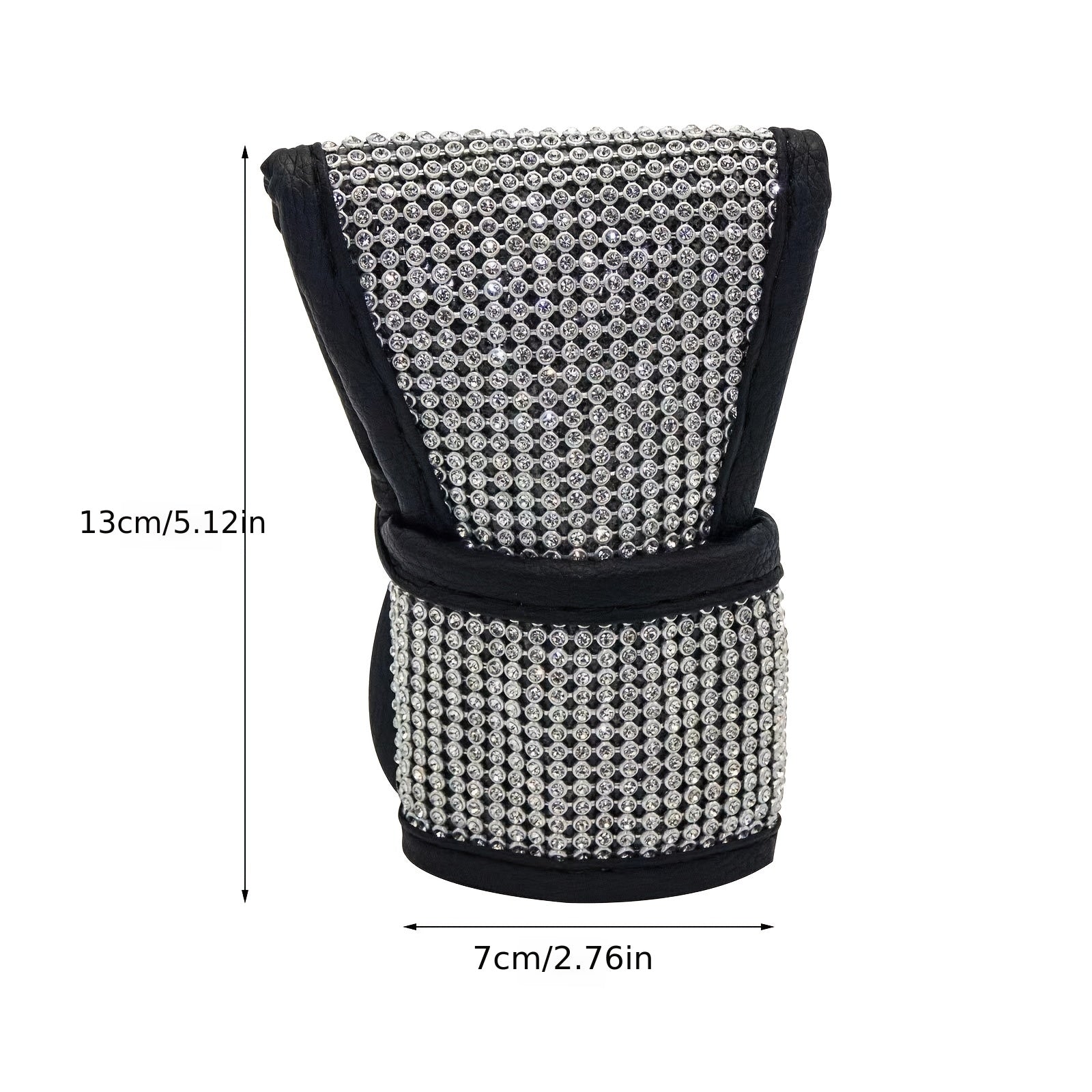 Avtomobil uzatish vintlari qopqog'i PU charmli dekorativ uzatish qopqog'i bilan soxta olmos dizayni