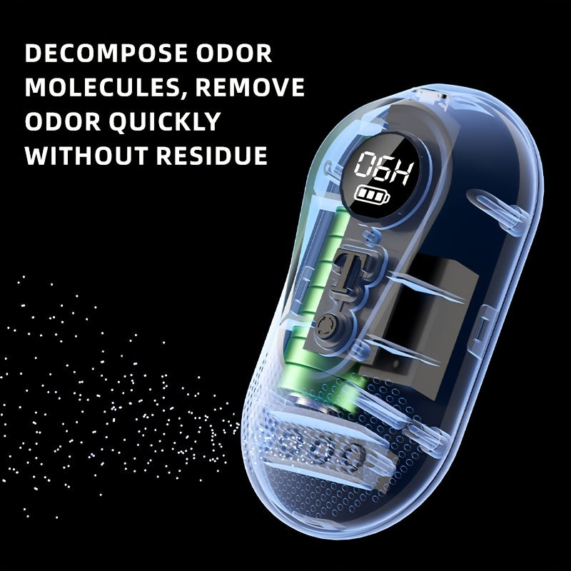 Portativ poyafzal deodorant USB qayta to'ldiriladigan, ozonli taymer bilan, uzoq batareya