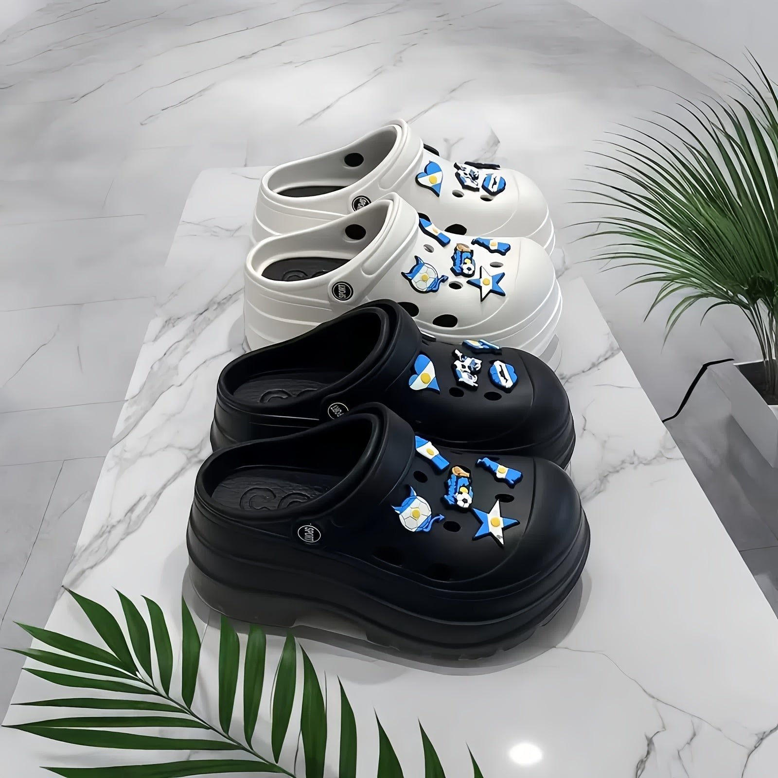 Women's Summer Wooden Sole Shoes Non-slip Hollow Beach Garden Sandals