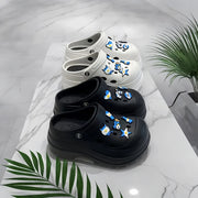 Women's Summer Wooden Sole Shoes Non-slip Hollow Beach Garden Sandals