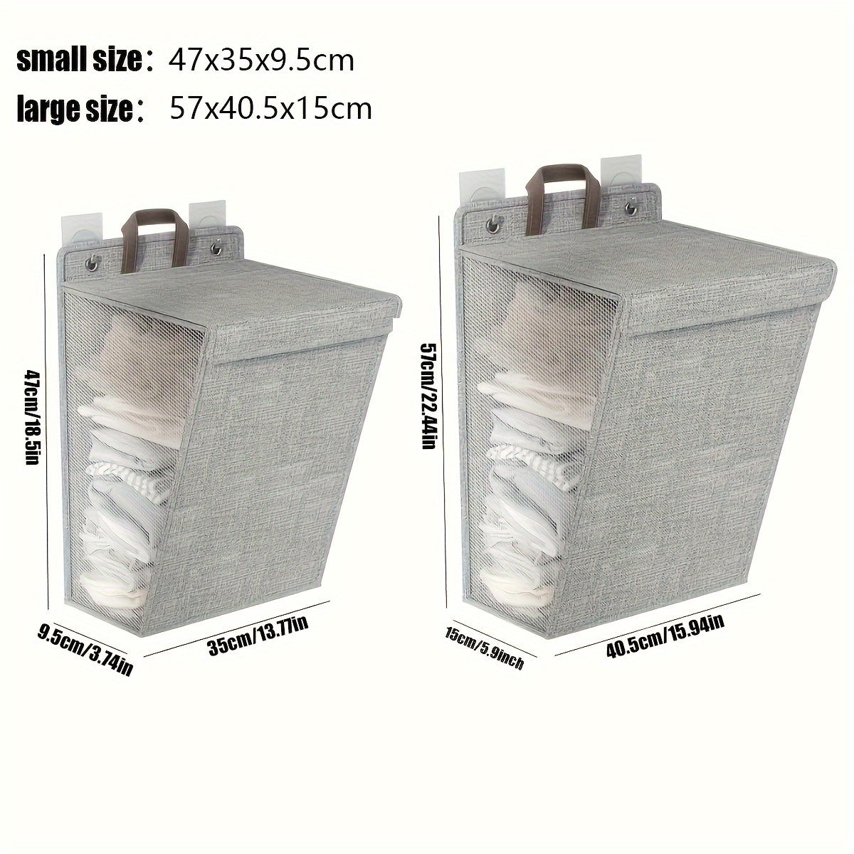 1-qismli devorga osiladigan kir yuvish hamperi, hammom, yotoqxona va yashash xonasi uchun egiluvchan iflos kiyimlar saqlash savati, uyda tartibga solish uchun