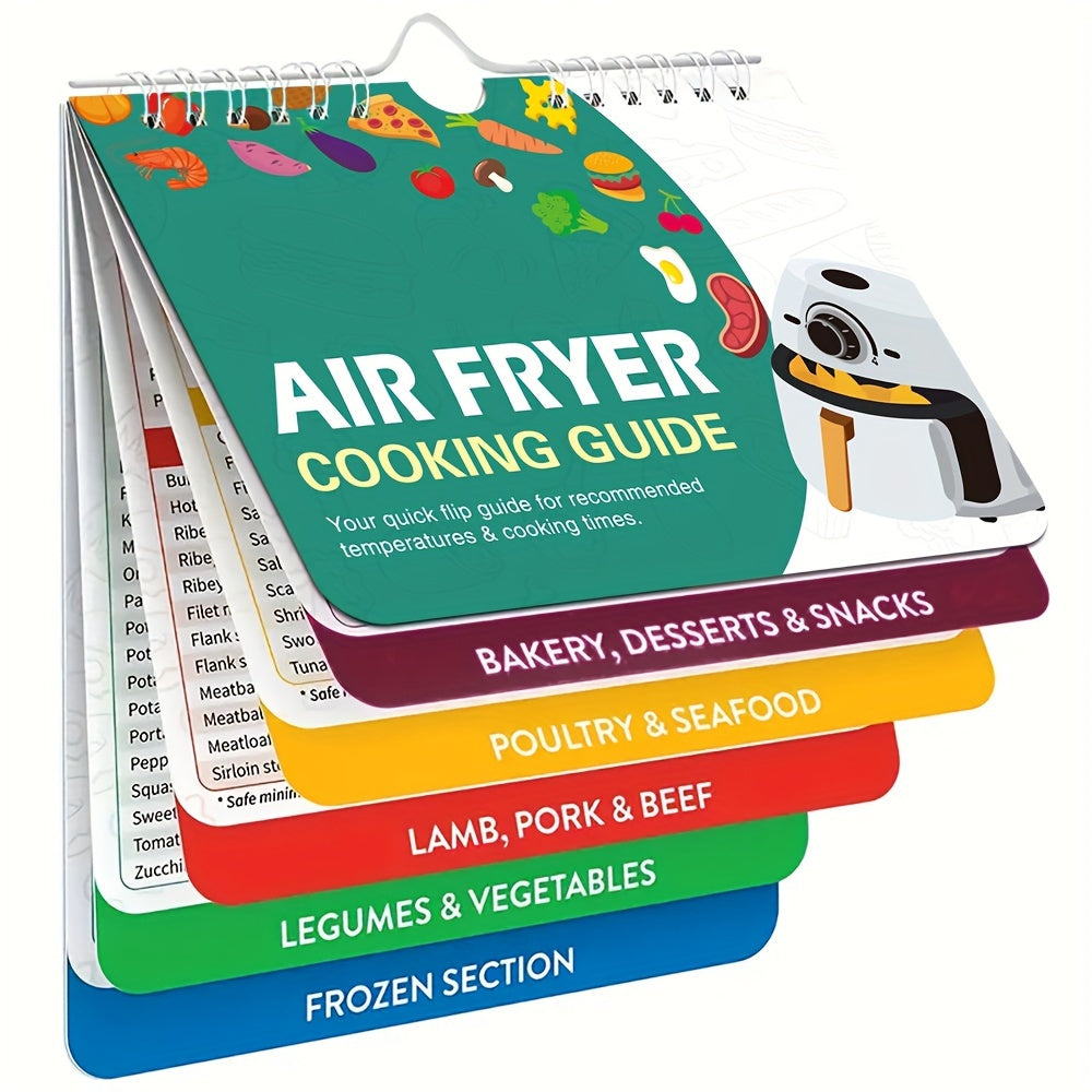 Air Fryer Cheat Sheet Recipe Book for RV Camping Home Cooking