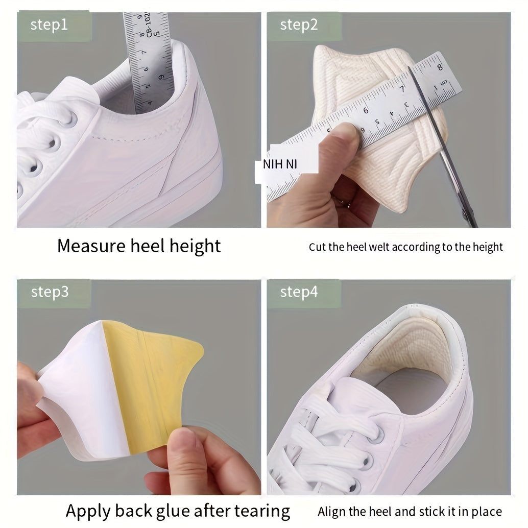 Unisex Sponge Heel Pads 10-Pack Self-Adhesive Non-Slip Cushion Shock Absorbers