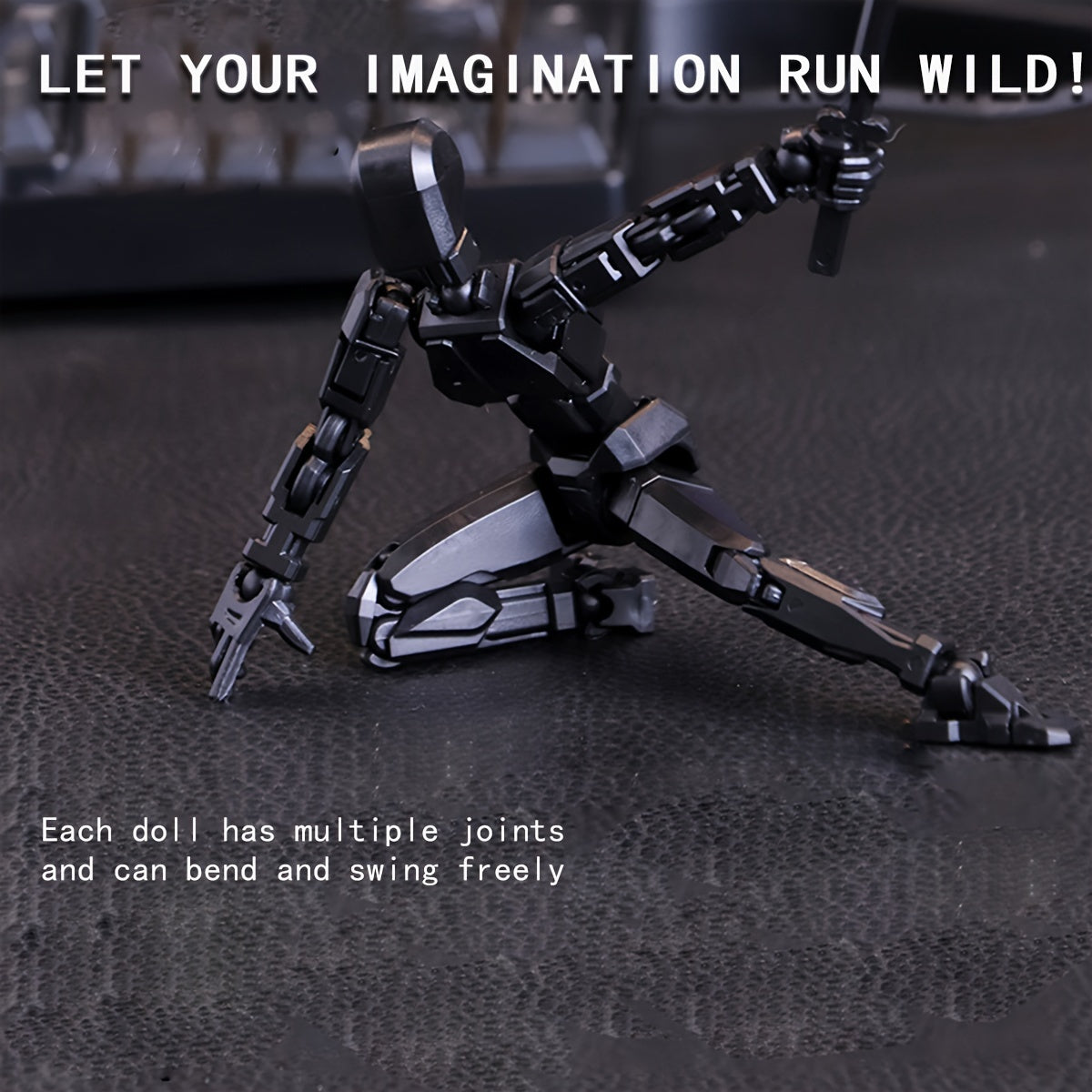 Articulated Robot Action Figure Toy for Creative Play with Colorful Design and Durable ABS Material