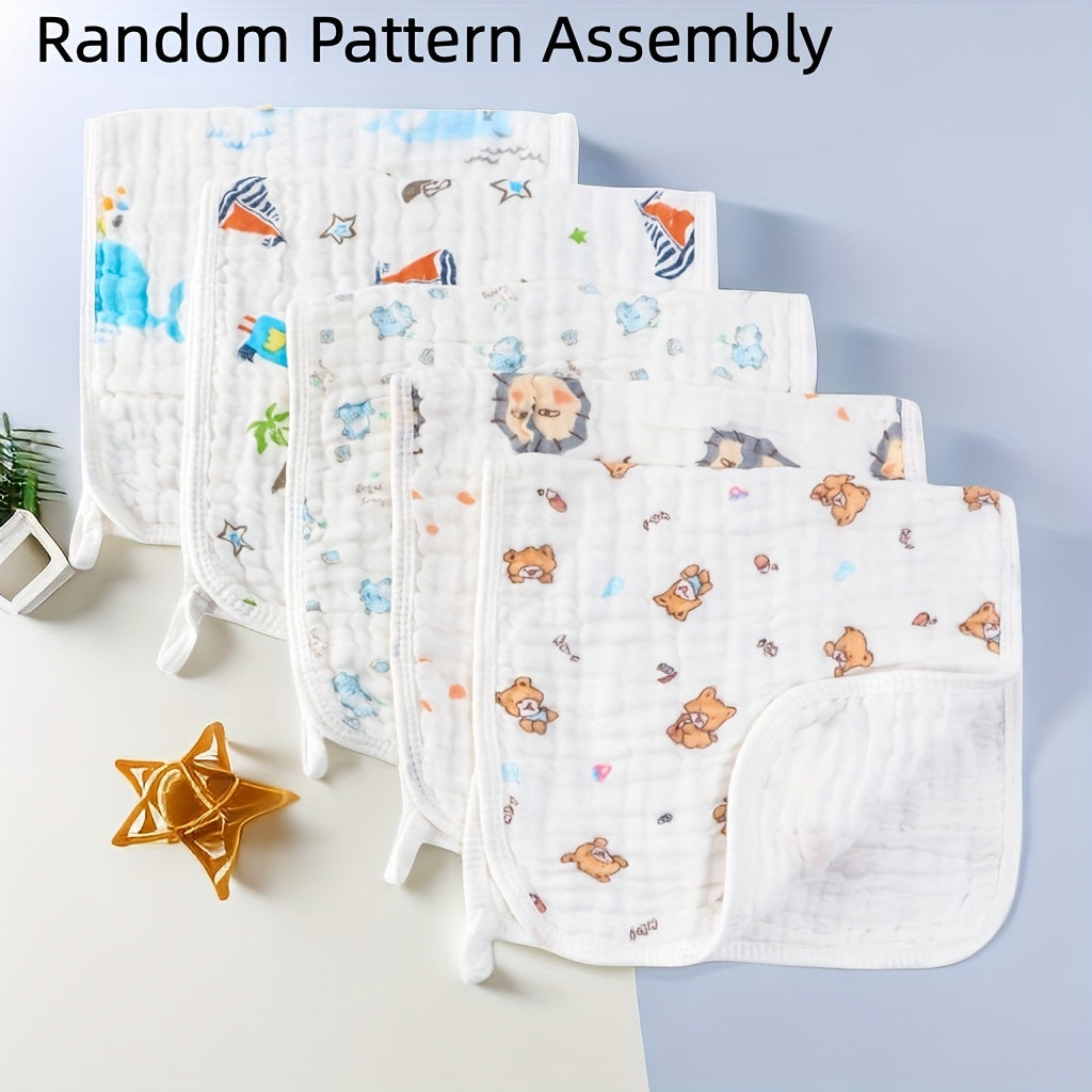 Bola uchun Burp Cloths Muslin 50.8cmX25.4cm 5 ta paket, O'g'il va qizlar uchun