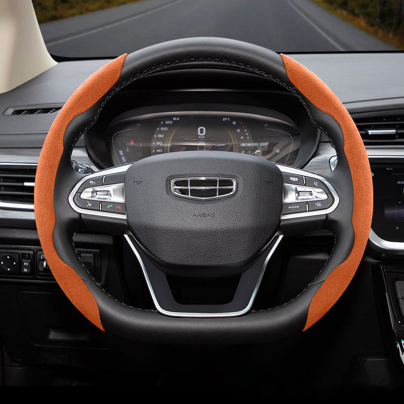 Universal Fleece Anti-Slip Ultra-Thin Steering Wheel Cover for All Seasons