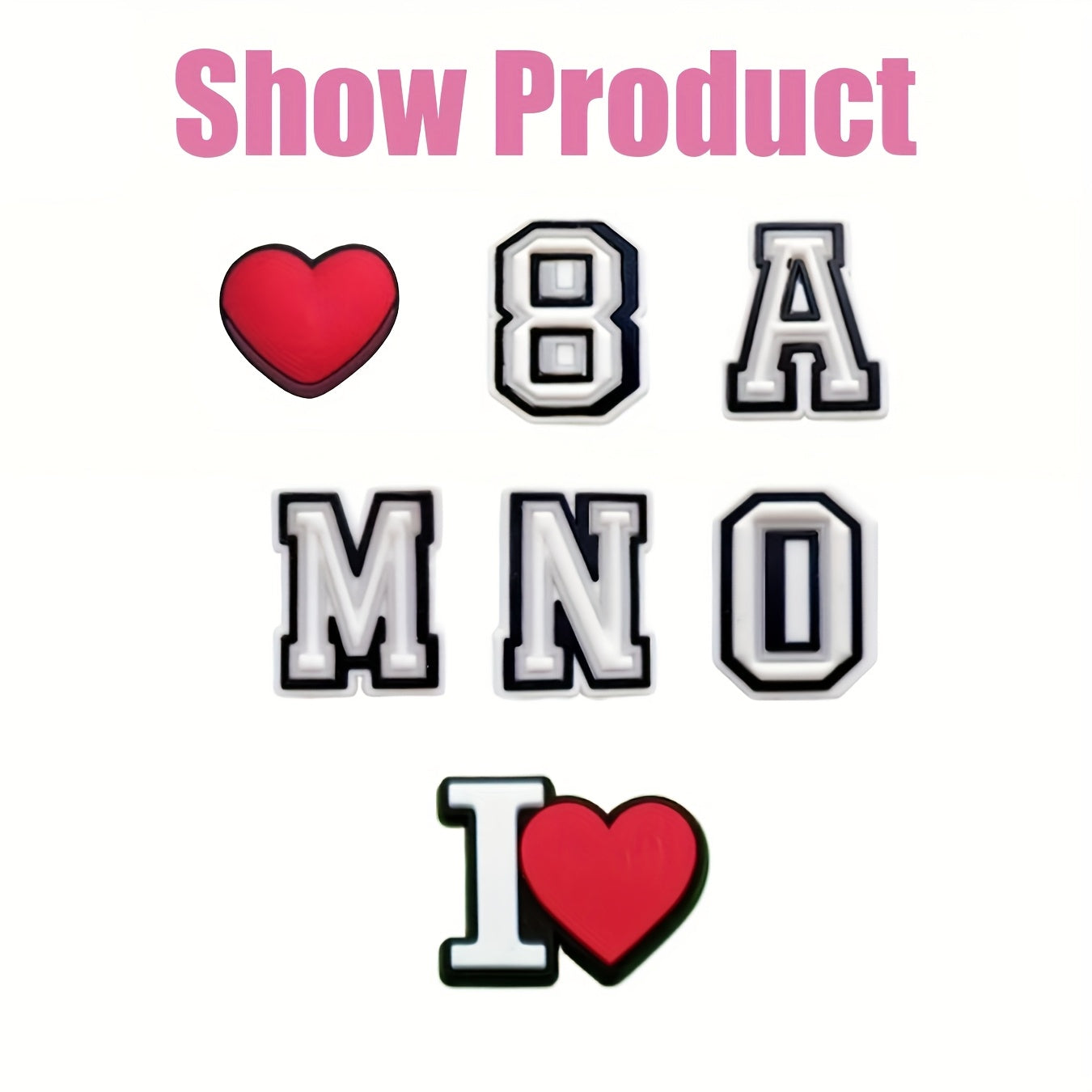 39pcs Alphabet and Number Charms Set for Shoes, Flip Flops, Beach Bags