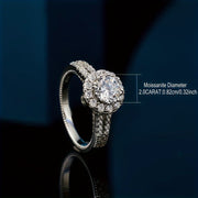 2 Karat Moissanite nikoh uzukasi minimalistik Sterling kumush sovgʻa qutisi