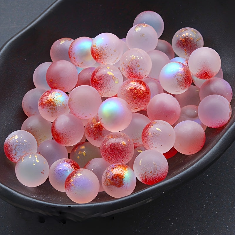 Glow-in-the-Dark Glass Beads 12mm for Jewelry Crafts Aquarium Decor Set of 10