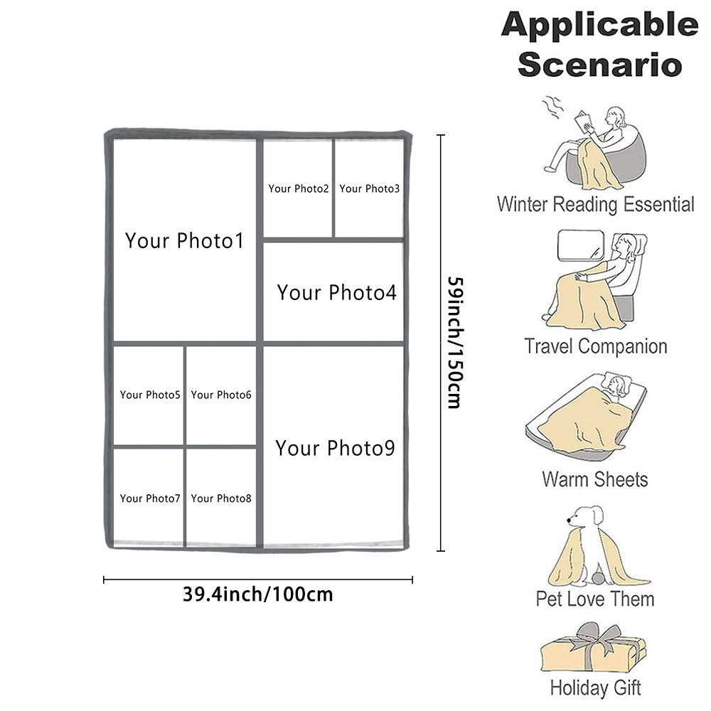 Personalized Couple Flannel Throw Blanket Soft Warm Gift for Couch Bed Camping