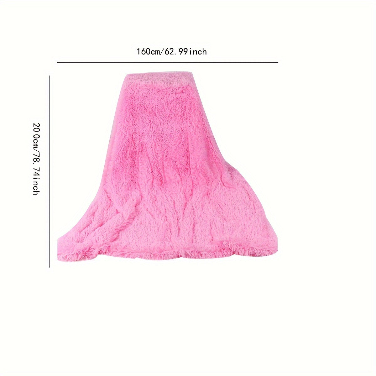 Manta de pelo sintético rosa, larga y peluda, coral de felpa, cubierta de invierno para sofá, manta de descanso