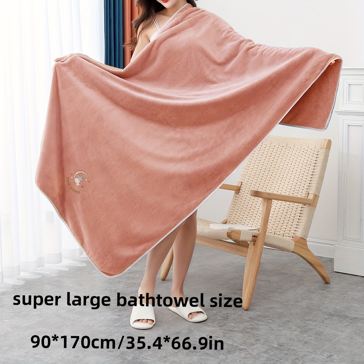 Yumshoq multfilm quyon sochiq to'plami - yuqori singdiruvchi, tez quriydigan aralashma hammom uchun zarur narsalar.