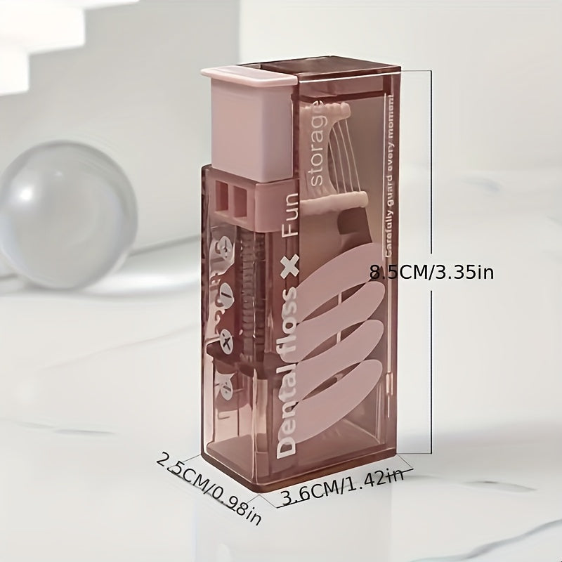 Portable Automatic Dental Flosser with 10 Pre-Cut Strings, Compact Travel Case