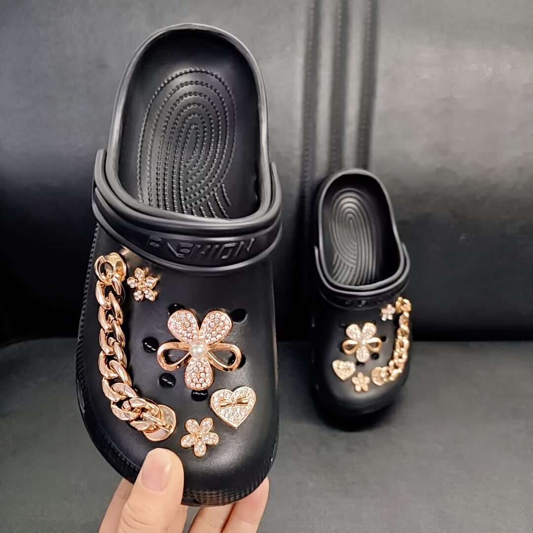 Women's Oversized Black and White Shoes Lightweight EVA Casual Comfort