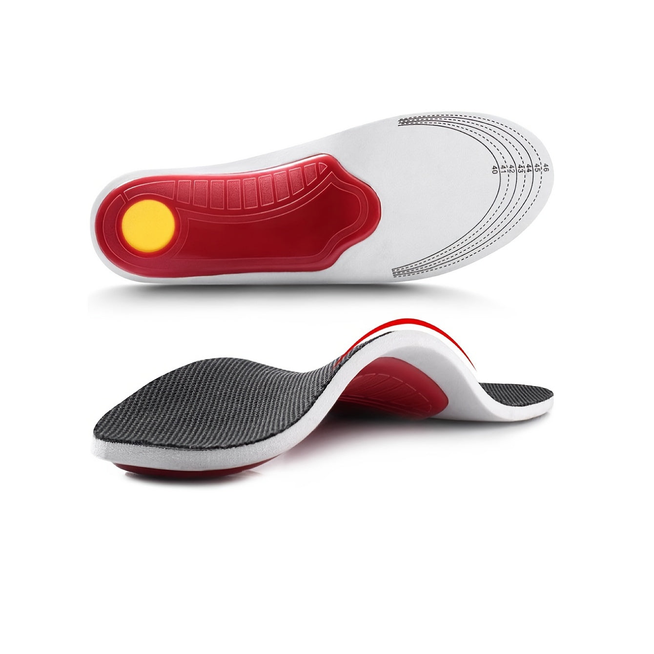 Unisex Shock-Absorbing Running Shoe Insoles for All Sizes and Comfort