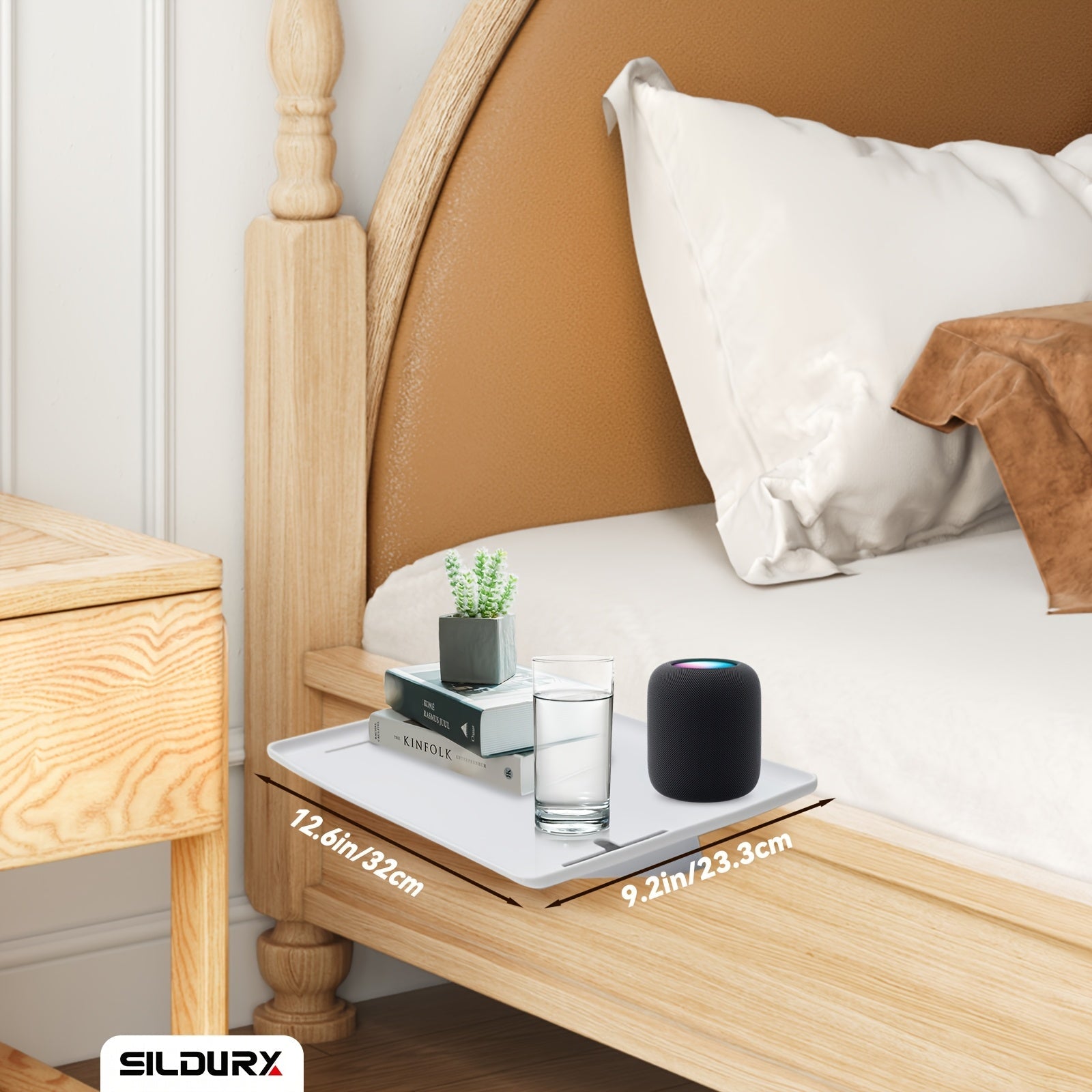 Plastik kechki stol bilan simlarni boshqarish uchun yon stol, qora yoki oq