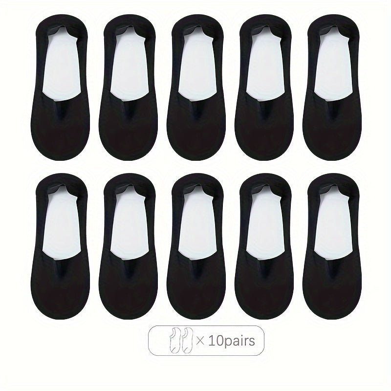 Мужские носки из хлопкового микса без видимых швов, 10 пар, дышащие, поглощающие запах, лето