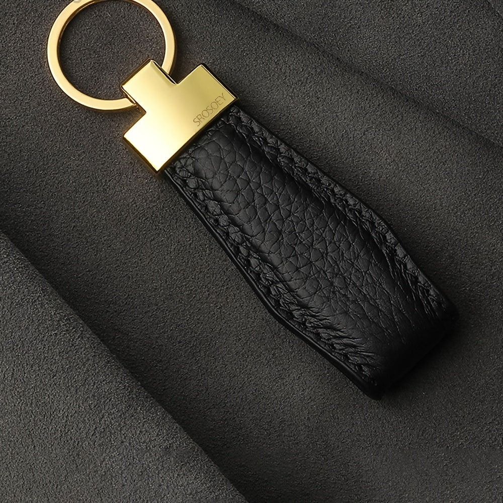 Custom Engraved Initial Car Key Ring with Climbing Hook Microfiber Faux Leather Unisex Gift
