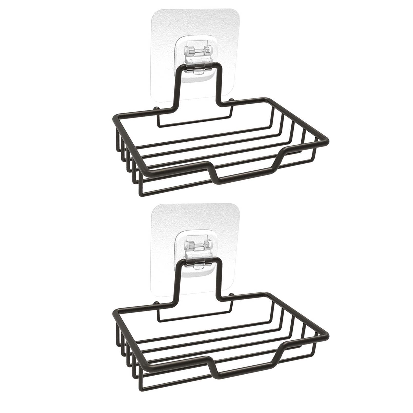 To'rtburchak shaklidagi devorga o'rnatiladigan zanglamas po'latdan yasalgan sabun idishi, 2 ta sabun uchun drenaj bilan, teshik ochmasdan o'rnatiladi, Halloween va Rojdestvo bezaklari uchun ideal.