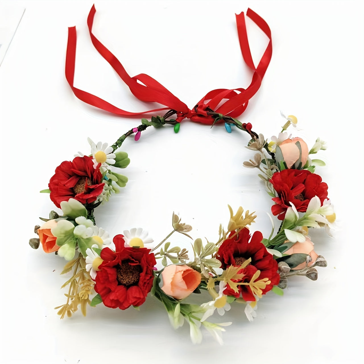 Elegant Flower Wreath Hairband for Outdoor Shooting and Travel