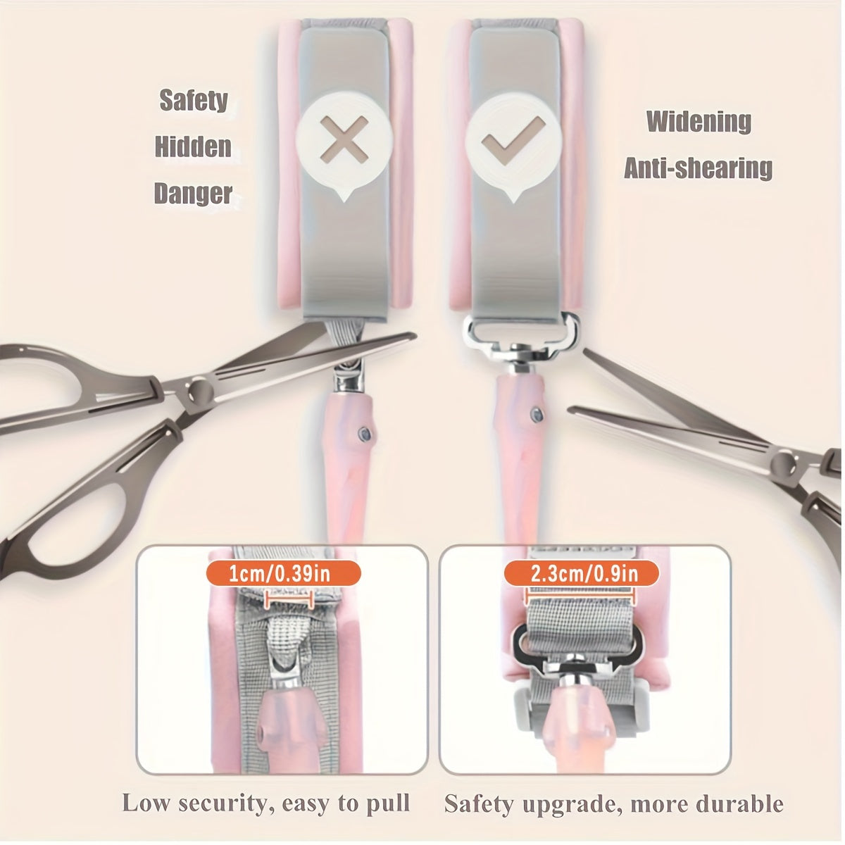 Child Safety Harness with Traction Rope and Safety Strap for Kids