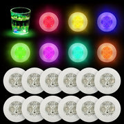 LED Coaster Stickers Sets of 1 5 or 10 for Drinking Glasses Wine Bottles Party Decor