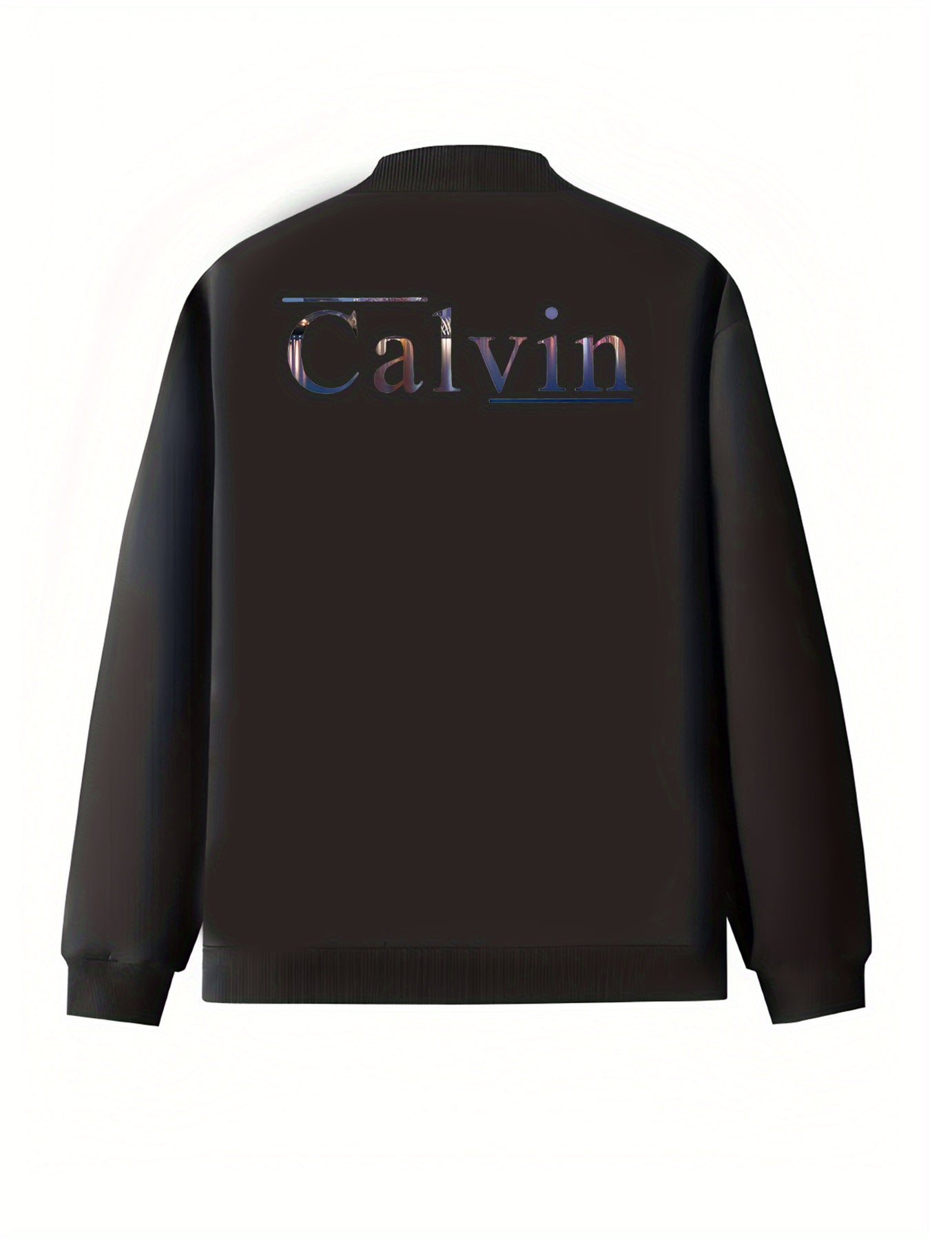 Plus Size Women's Casual Baseball Collar Jacket Black White Contrast Zipper Pockets