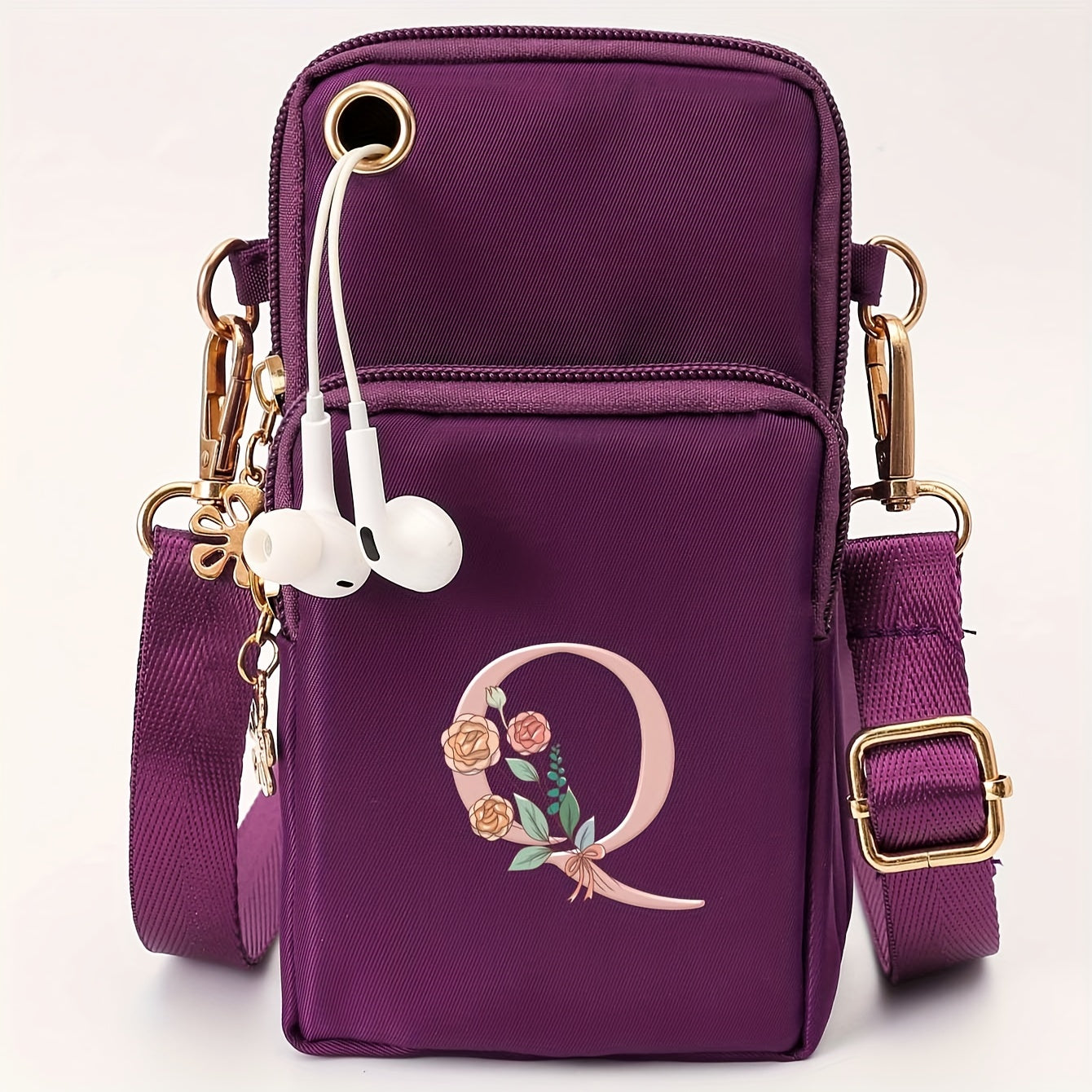 Ayollar uchun kichik yelka sumkasi, gul naqshli, kundalik ko‘p funksiyali crossbody sumka, kichik qo‘l sumkasi