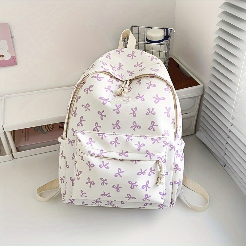 Kelebek bosma sumkasi Polyester ko'p bo'lakli maktab sayohati uchun zip yopilishi bilan chuqur khaki, pushti, to'q sariq, ko'k, qora