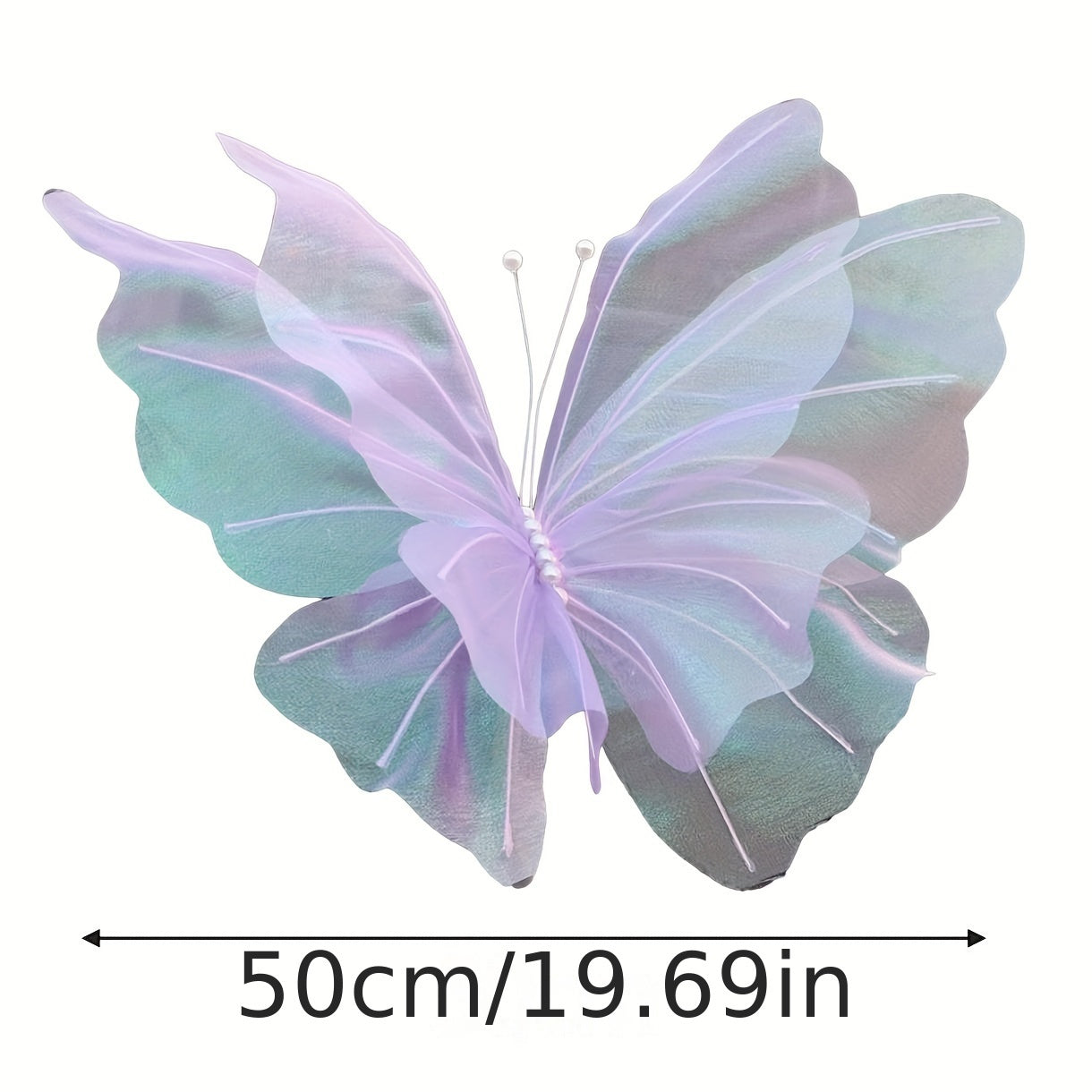 Large Silk Yarn Artificial Butterfly Wall Decor 50cm Freestanding Wedding Room Decoration