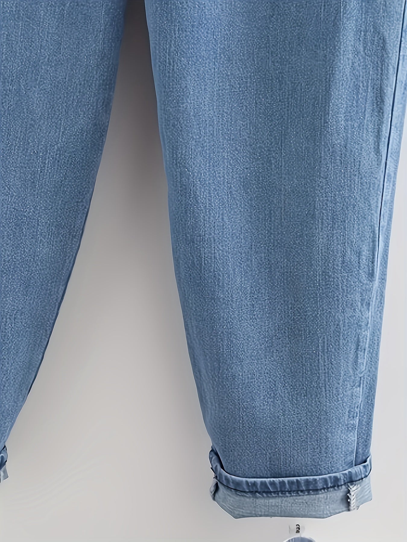 Women's Light Wash Denim Overalls Casual Sleeveless Loose Fit Long Length