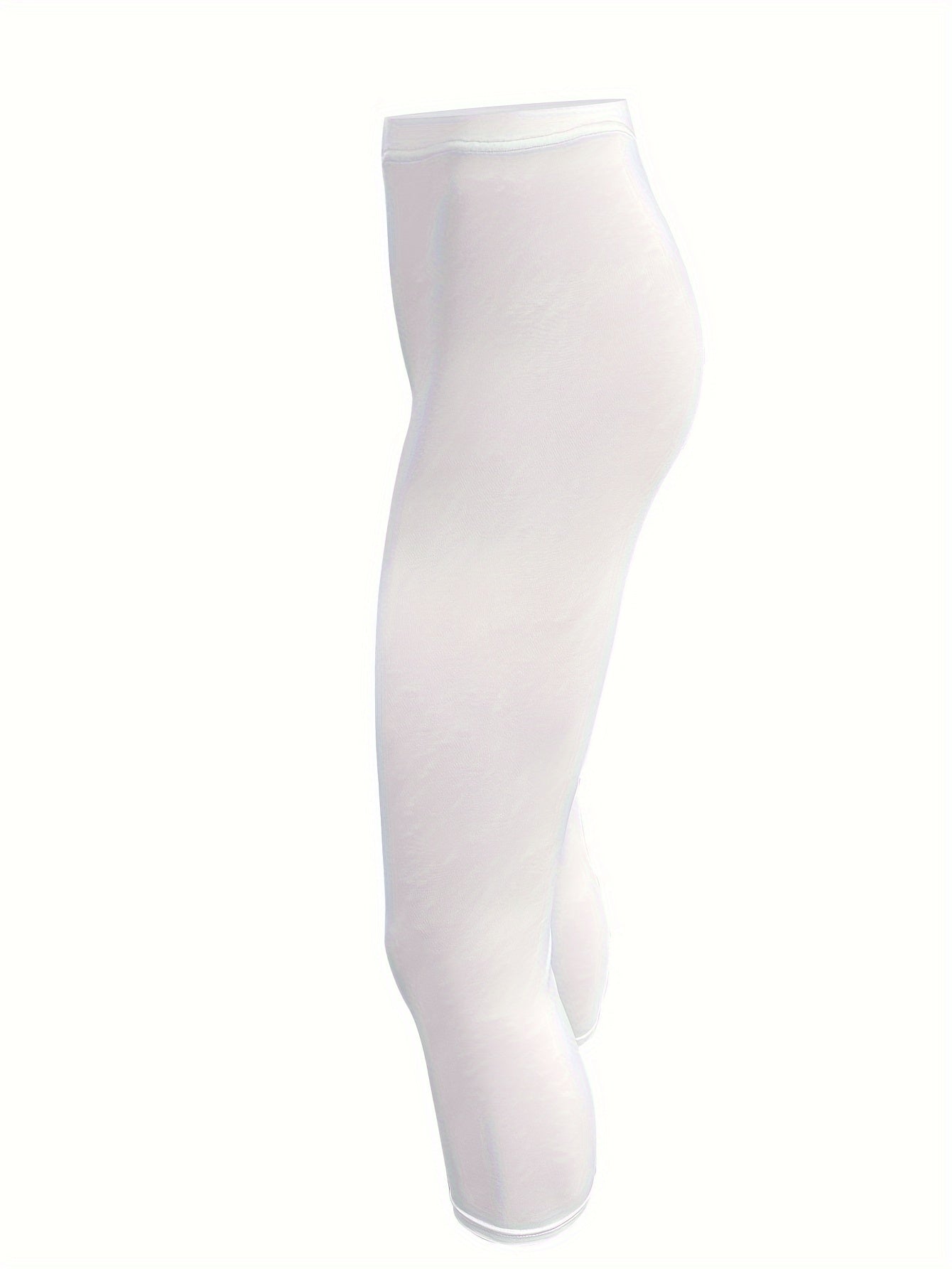 Plus Size Women's High-Waisted Yoga Leggings Stretchy Capri for Summer